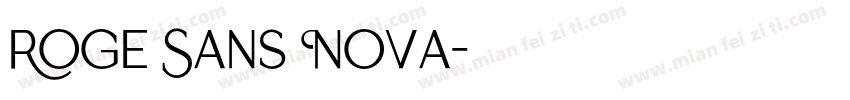 Roge Sans Nova字体转换